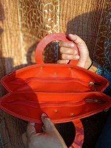 Chic Orange Handbag