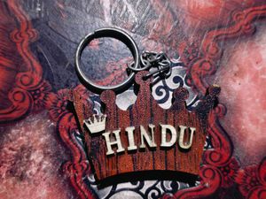 Jai Shri Ram Wooden Keychain
