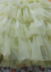 GIRLS&#39;S YELLOW SOFT NET GOWN