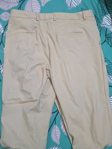 Beige Straight slim fit trouser