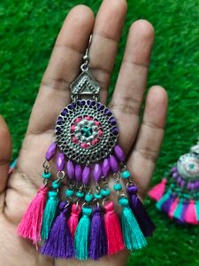 Multicolored Tassel Earrings