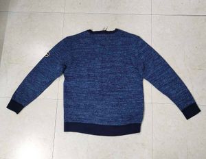 Stylish Blue V-Neck Pullover