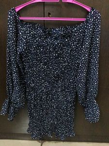 Polka Dot Smocked Mini Dress