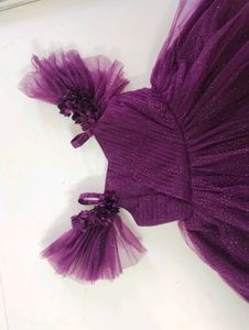 Adorable Purple Tulle Party Dress