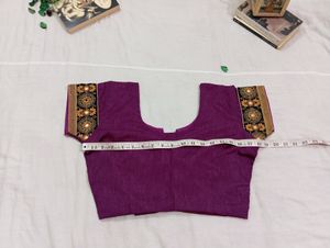 Purple Net Saree