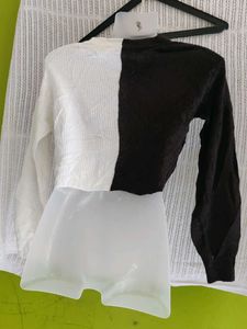 Two-Tone Long Sleeve Top