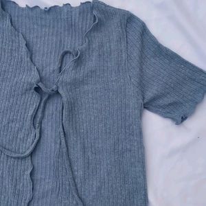 ribbed- knitted cardigan