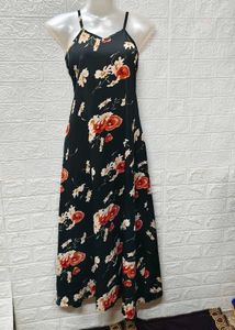 Black Floral Maxi Dress