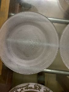 9 Piece Small Glass Plates Set