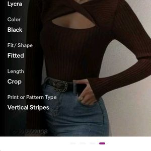 Ribbed Knit Top with Long Sleeves