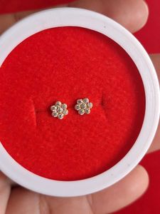 Cute Flower Stud Earrings Gold