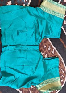 Elegant Teal Banarasi Saree