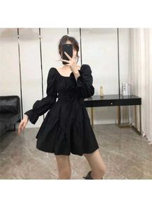 Black Corset Korean Mini Dress