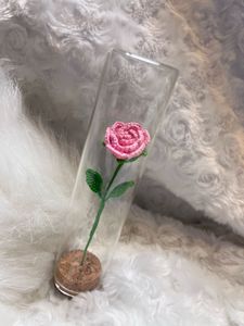 Rose In Glass Bottle