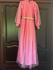 Baby Pink Net Full Gown