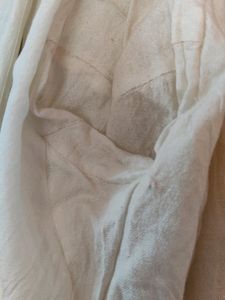 Half White Anarkali Kurti Set