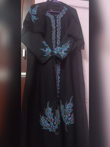 Imported Front Open Embroidery Abaya With Shawl