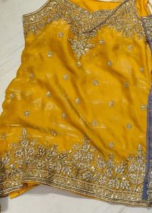 yellow heavy design sharara