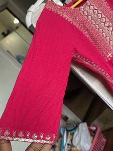 Pink Embroidered Kurta