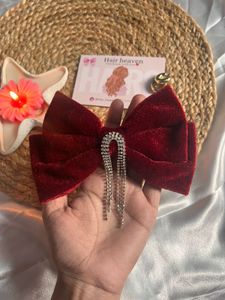 3 pcs luxe bow clip