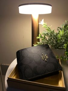 Coach Black Leather Wallet ( Men's)