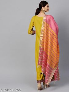 Black Or Yellow Cotton Blend Suit Set In All Sizes