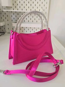 H&amp;M Hot Pink Satin Bag