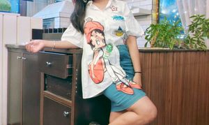 Combo Shirts And Denim Skirt
