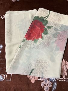 fix rate khaki colour flower print saree