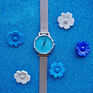 Blue Stainless Steel Watch For Women