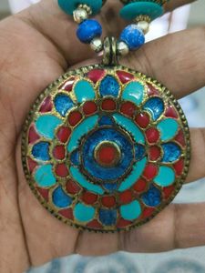 Beaded Medallion Necklace