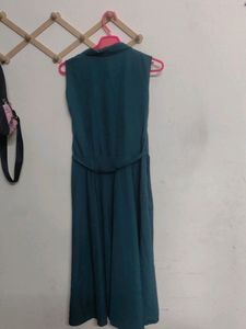 Green Flared Dress For Women