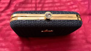 Lavie Blue Glitter Clutch