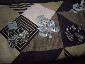 Silver Jhumka Earrings