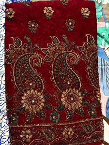 Elegant Maroon Saree