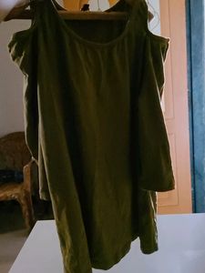 Olive Off Shoulder Top