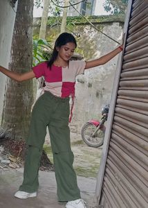 Cute Colorblock Crop Top