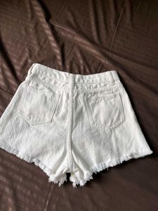 White Denim Shorts