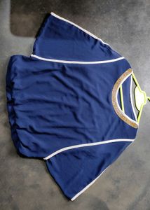 Navy Blue Embellished Blouse