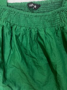 Green Puff Sleeve Top