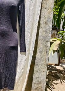 I. Black Bodycon Midi Dress