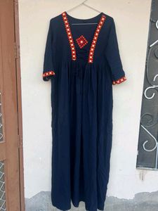 Dark Blue Long Kurta