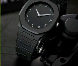 Luxury Black Arabic Dial Watch – Stainless Steel