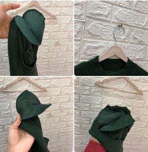 Green Floral Embroidered Sweater