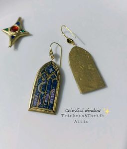 Handmade Celestial Ornate Window Earrings