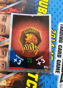 Topps Cricket Attax 2017 Gujarat Lions Team Set