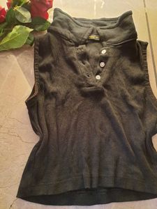 &#34;Midnight Rose Button-Up Crop Top ✨🌹🖤&#34;