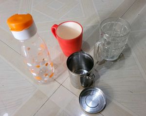 4 Set Bigs Cups 2 &amp; Milk Can &amp; Water Bottle