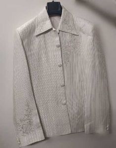 Elegant Embroidered White Glittering Suit