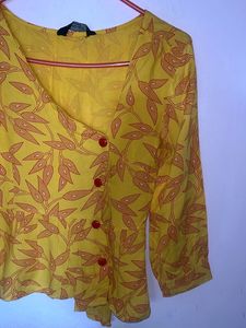 Yellow Floral Top